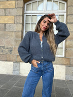 Bianca dark grey wool knitwear
