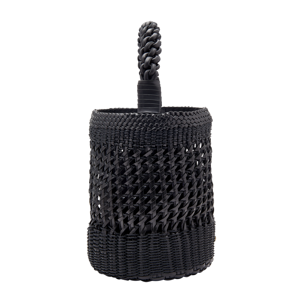 Almeria Black Large Bucket Bag