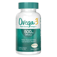 Ovega-3 Plant-Based Omega 3 500 mg Softgels, 60 Ea