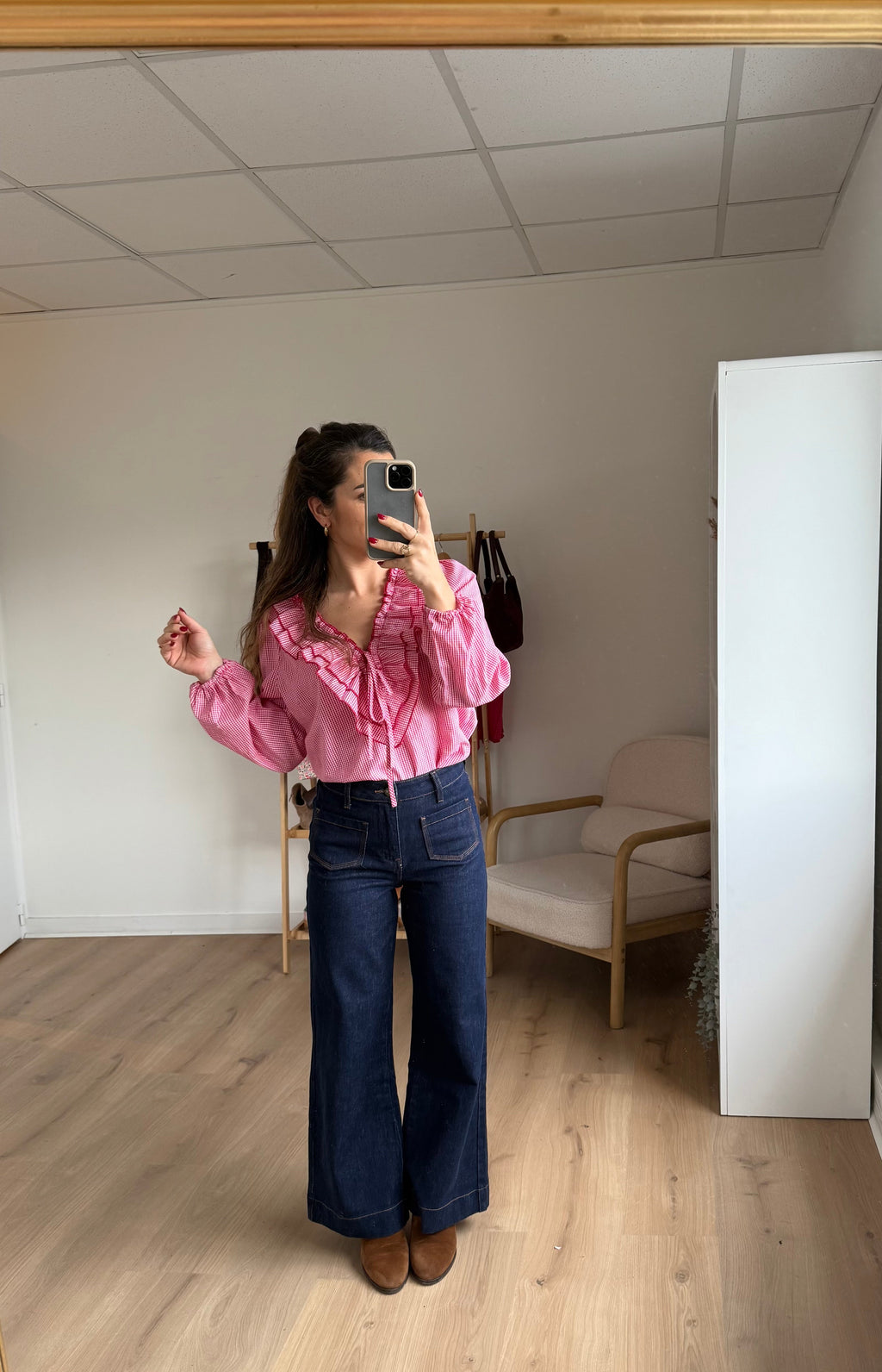 Blouse Vichy Rouge Stella