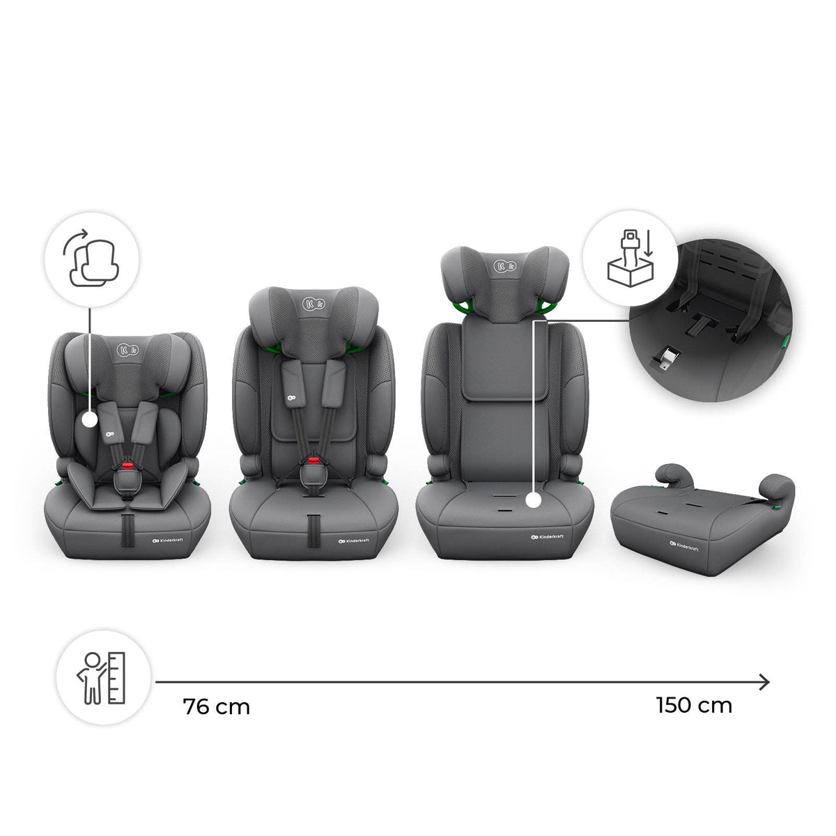 Comfort Up 2 Plus i-Size Grey Car Seat