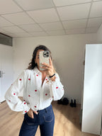 Blouse Victoire Cœur En Gaze De Coton