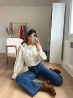 Blouse Brune Écru