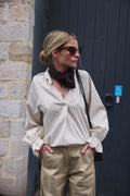 Blusa Léna Rayas Moka/Crudo