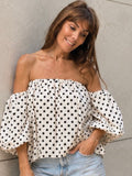 Top Carmen - Blanco/Negro