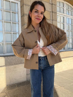 Veste trench Edith en coton Liberty camel