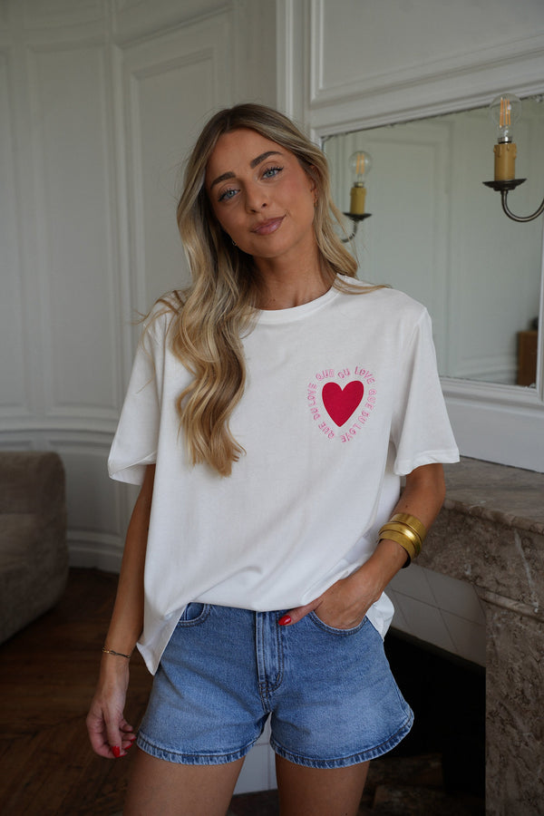 Mendy Heart T-Shirt - White