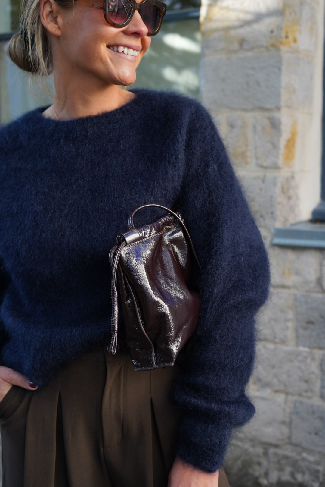 Maurice Navy Mohair Jumper