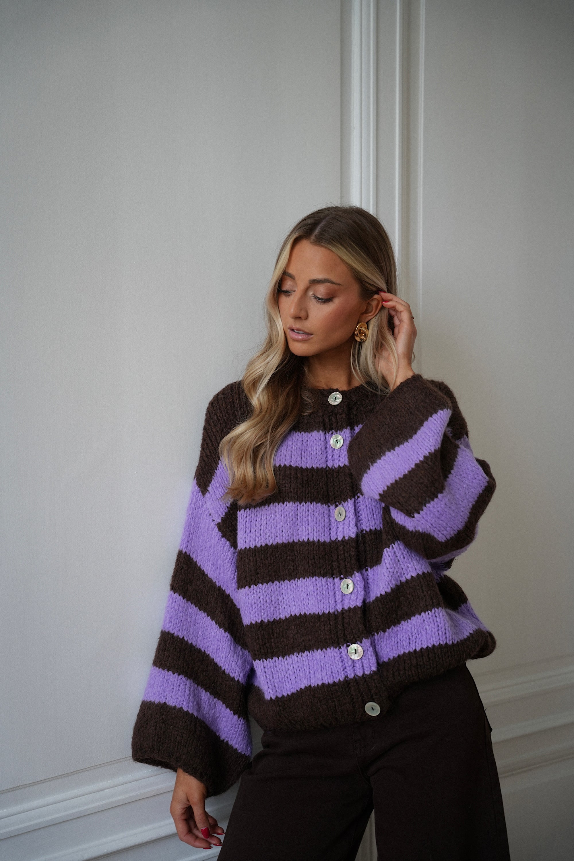 Gilet Rayé Vicky - Violet