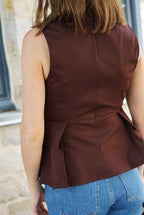 Top Léandre Marron