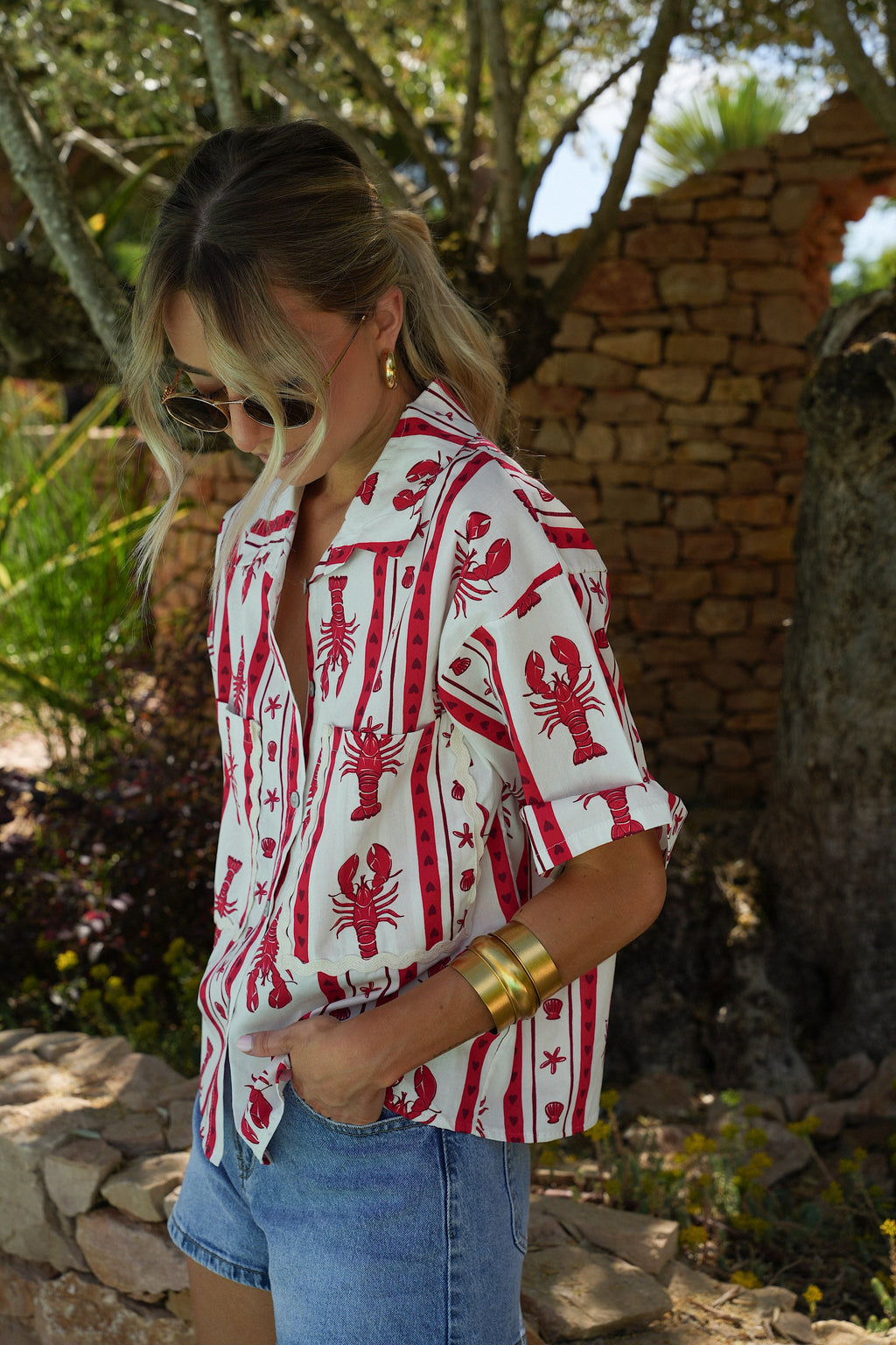 Camisa estampada Ulysse - Rojo