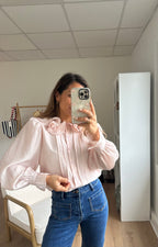 Blouse Brune Doux Rose