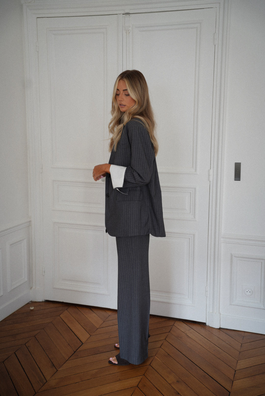 Pantalon Rayé Honoryne - Gris