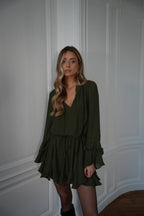 Robe Volantée Edda - Kaki