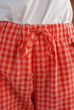 Pantalon Célestin Vichy Rose/Rouge