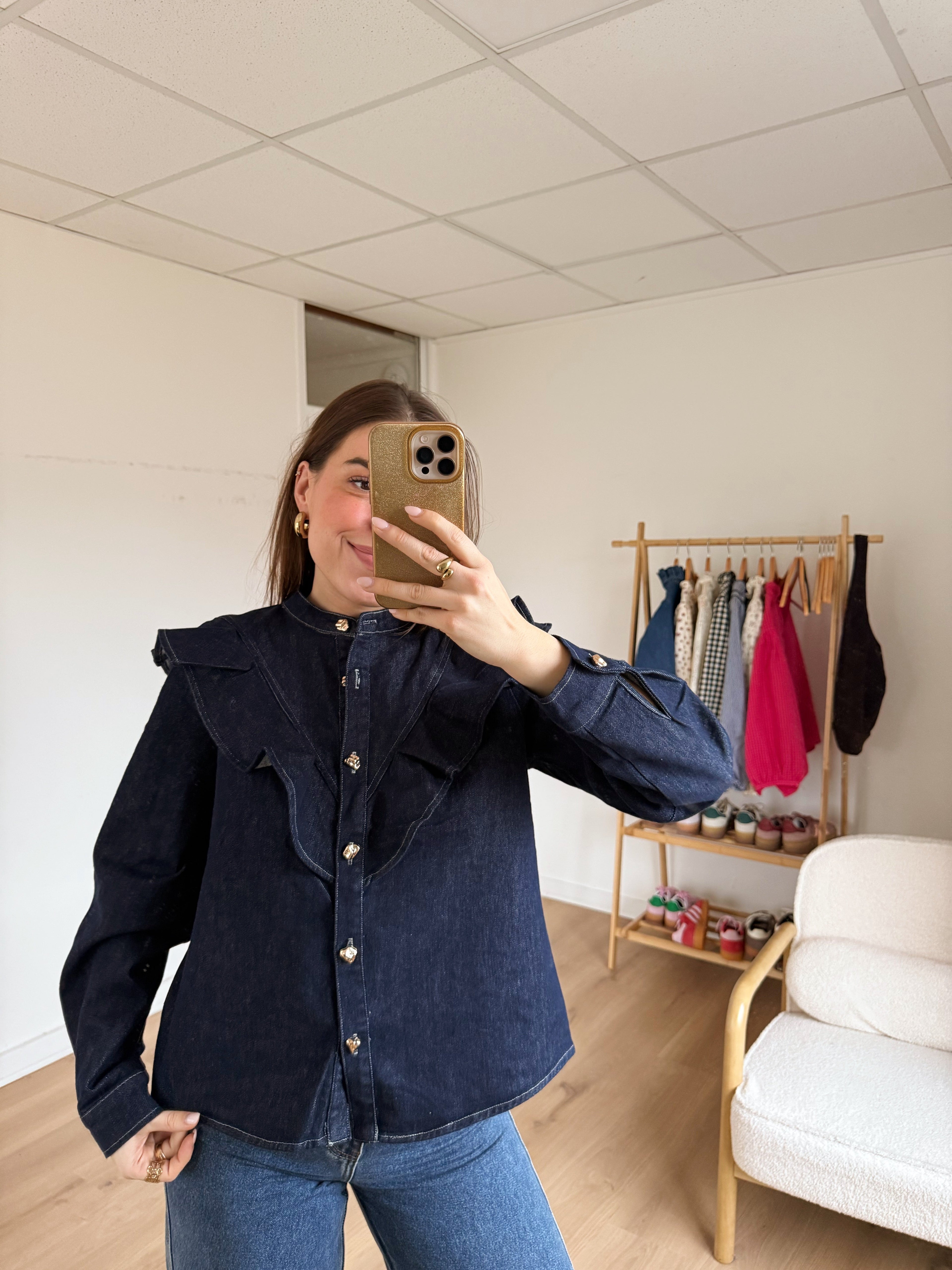 Chemise En Jean À Volants Elena