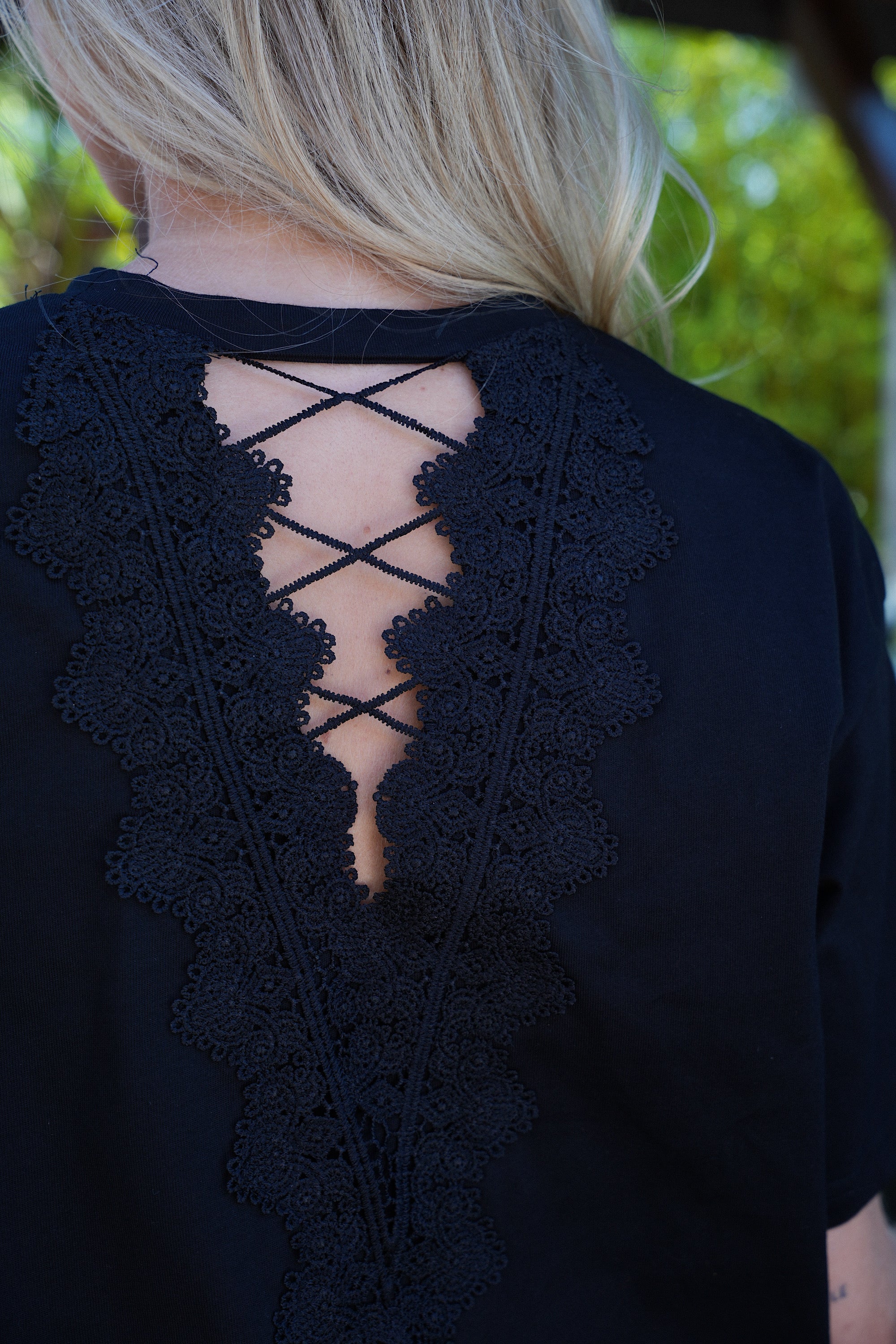 Lika Embroidered T-Shirt - Black