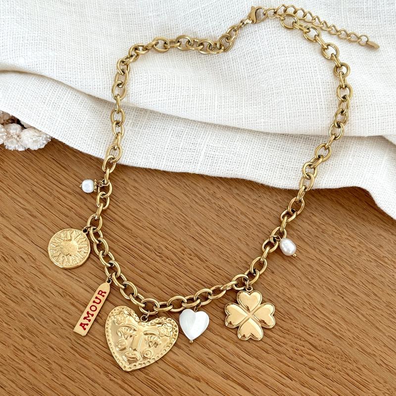 Collier "Roma" acier-Colliers-Instants Plaisirs • Bijoux-Instants Plaisirs | Bijoux
