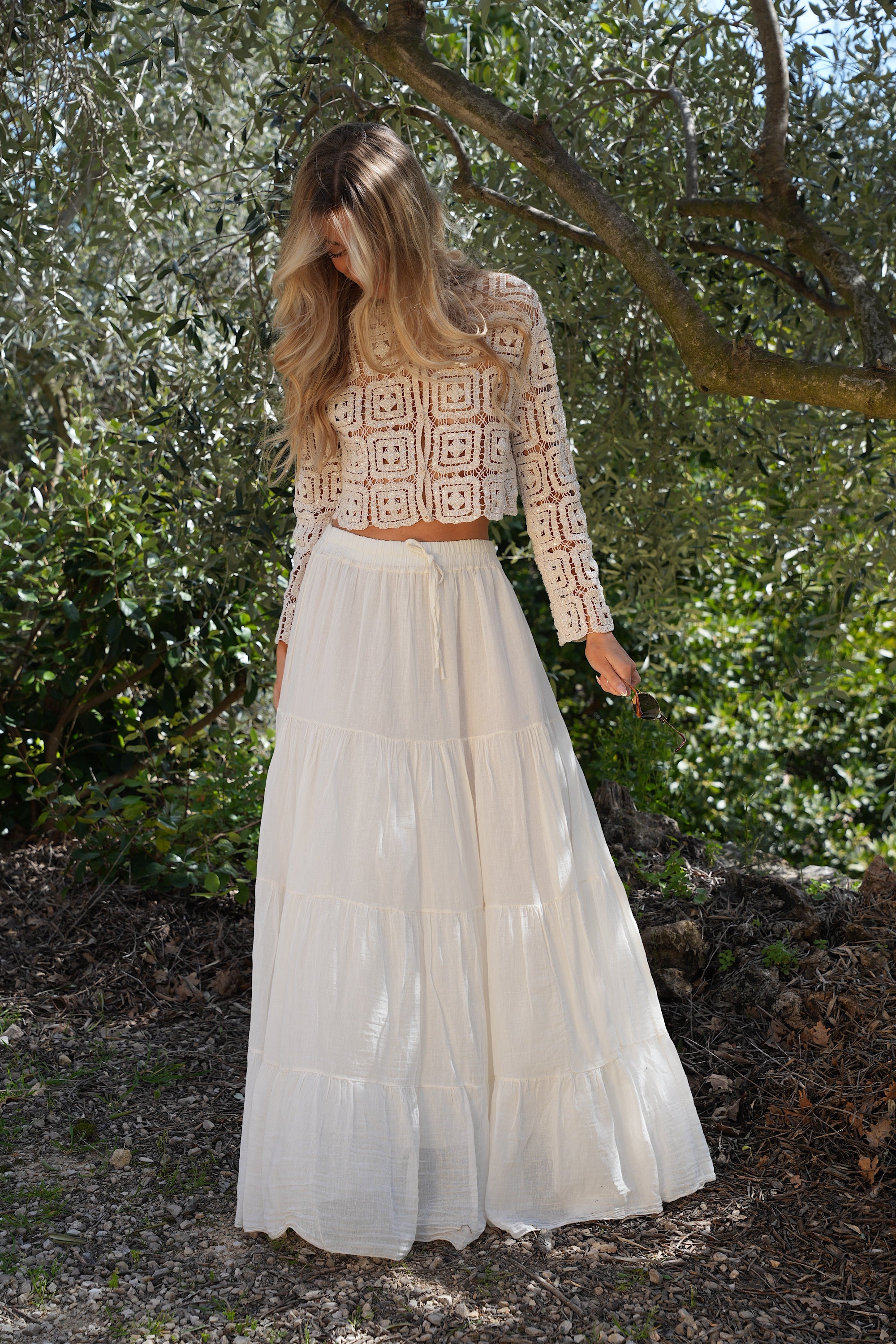 Jupe Longue Chloé - Crème