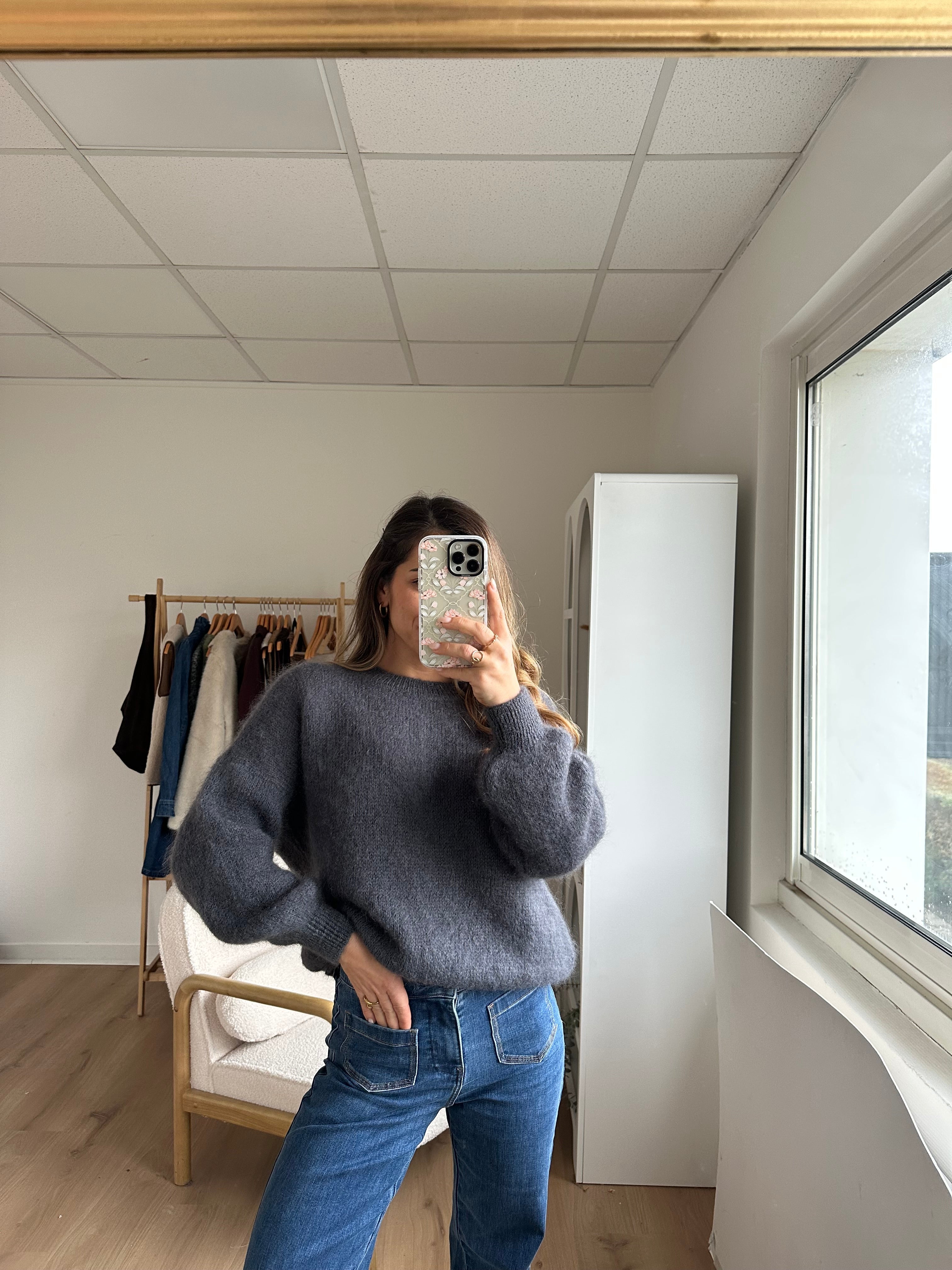 Dark Gray Gaia Mohair And Wool Knit