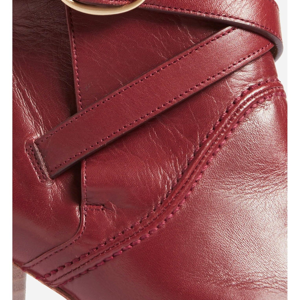 Bottines En Cuir - Acajou