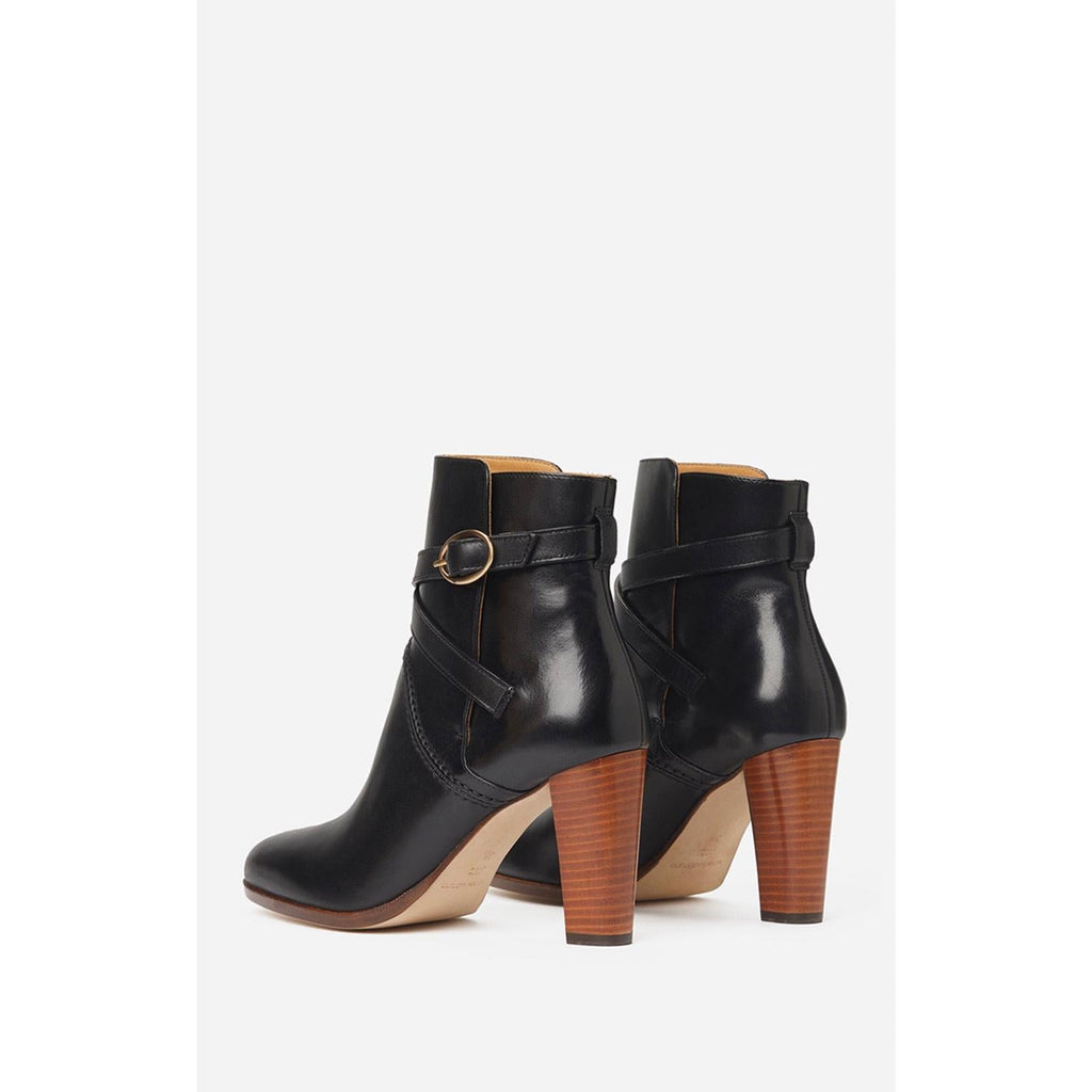 Botines De Cuero - Negro