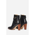 Botines De Cuero - Negro