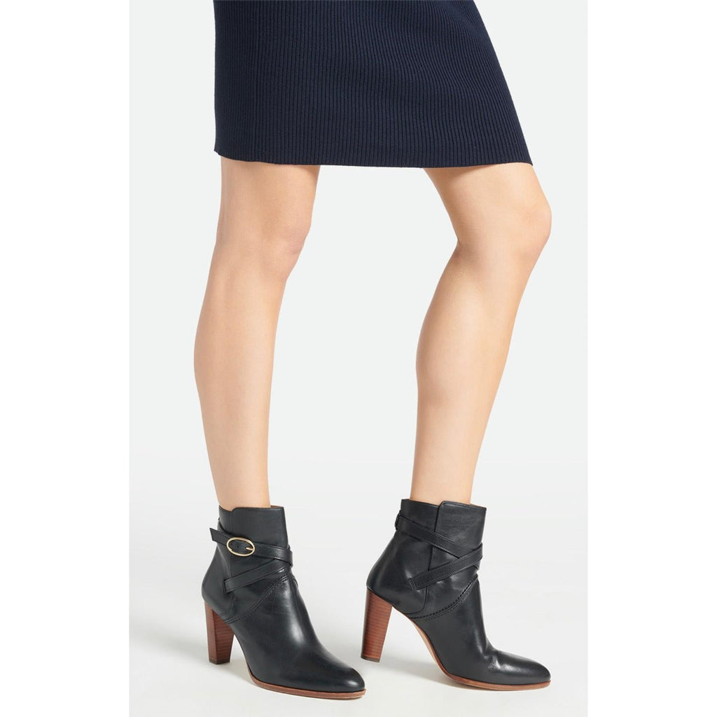 Botines De Cuero - Negro