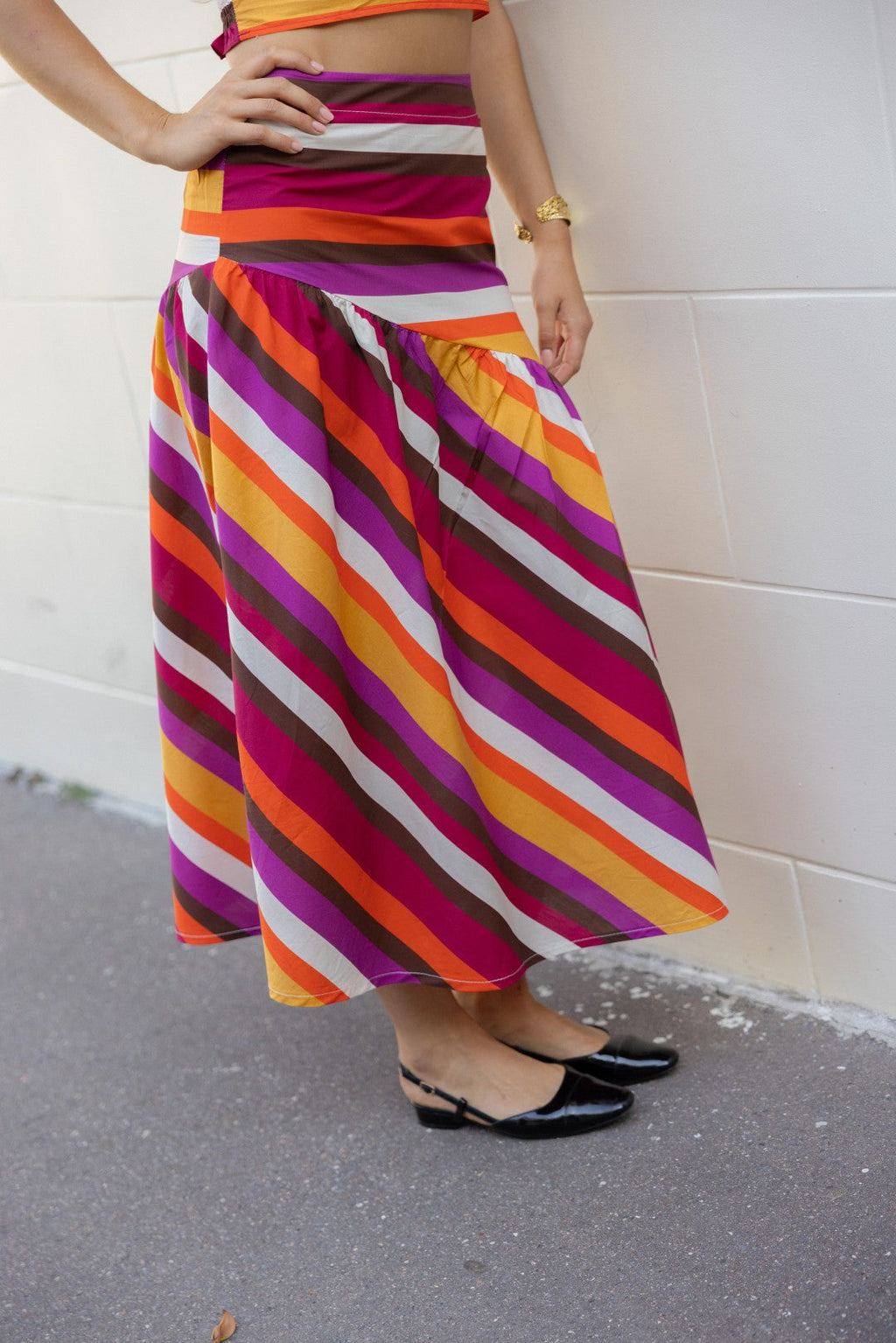 Falda de Rayas Multi Marisol