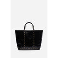 Cabas M En Cuir Craquelé - Noir