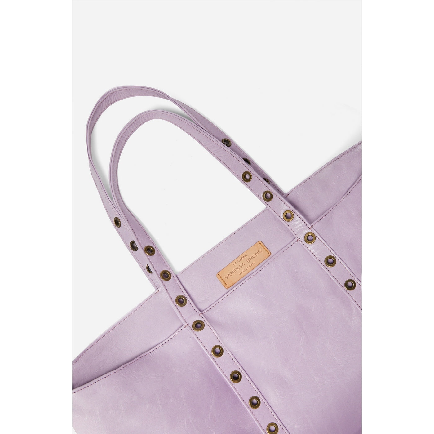 Cabas S In Crackled Leather - Parme