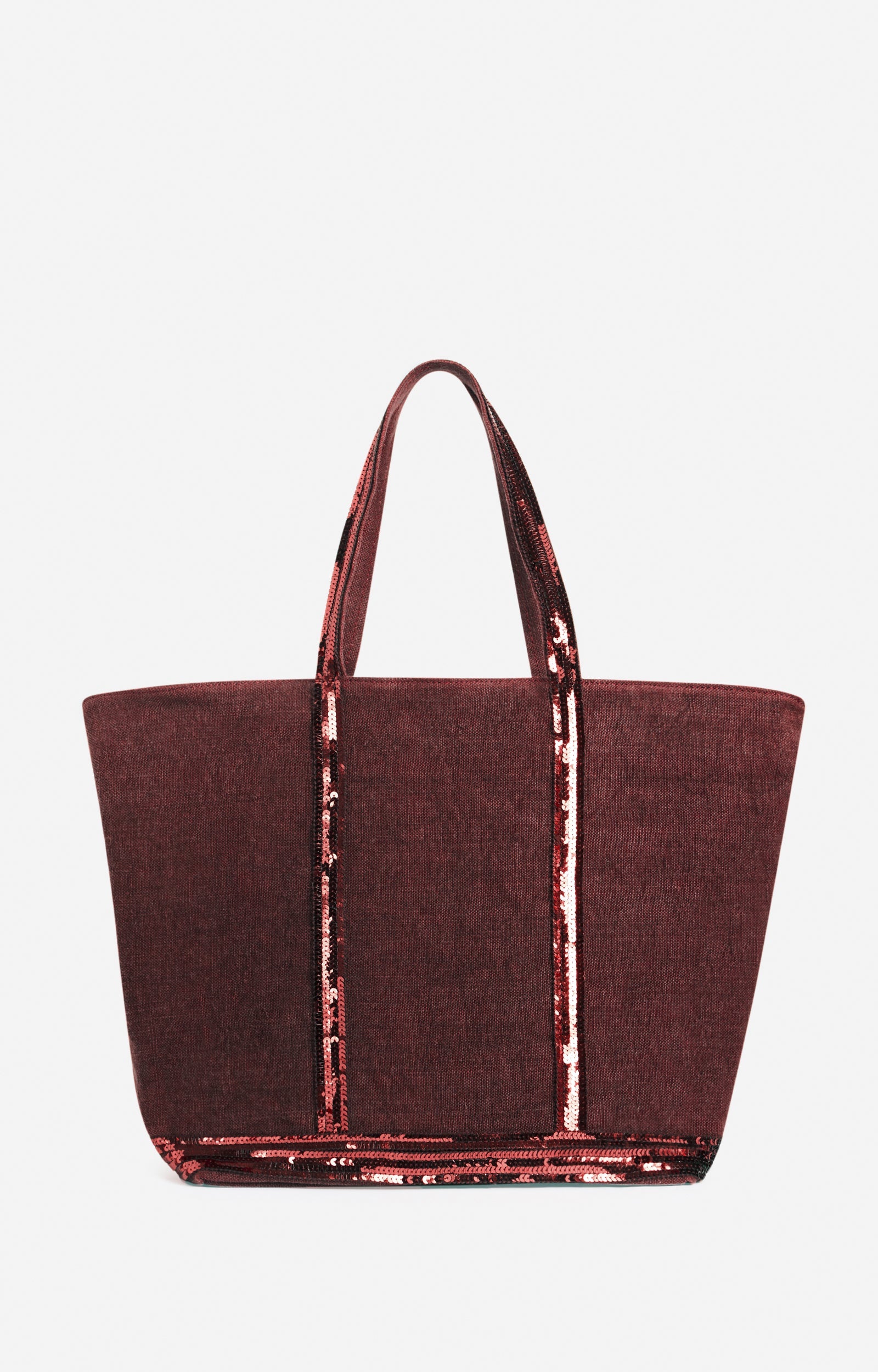 Large Linen Tote Bag - Plum