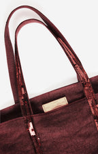Large Linen Tote Bag - Plum