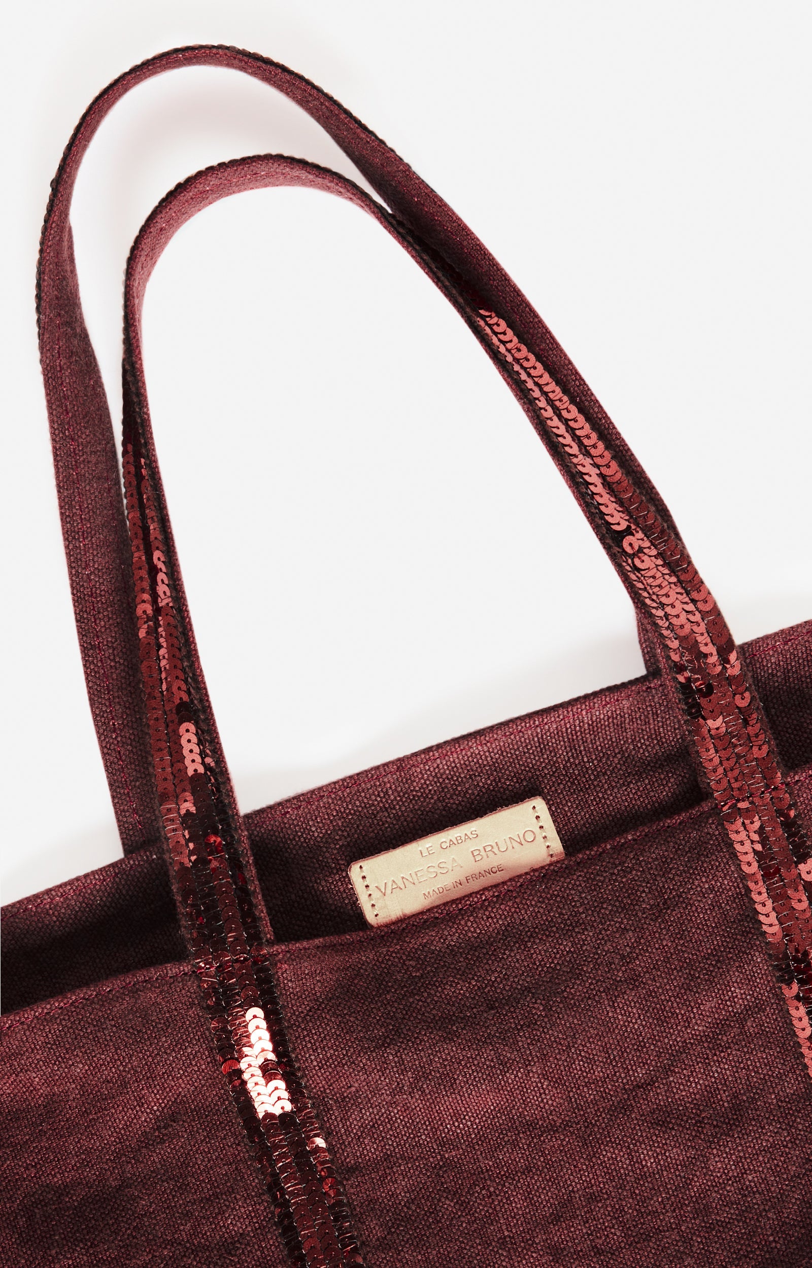 Large Linen Tote Bag - Plum