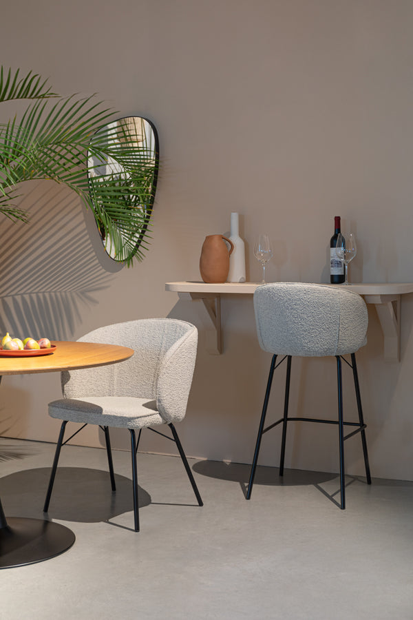 Joa - Set of 2 Dining Room Chairs - Polyester - Beige