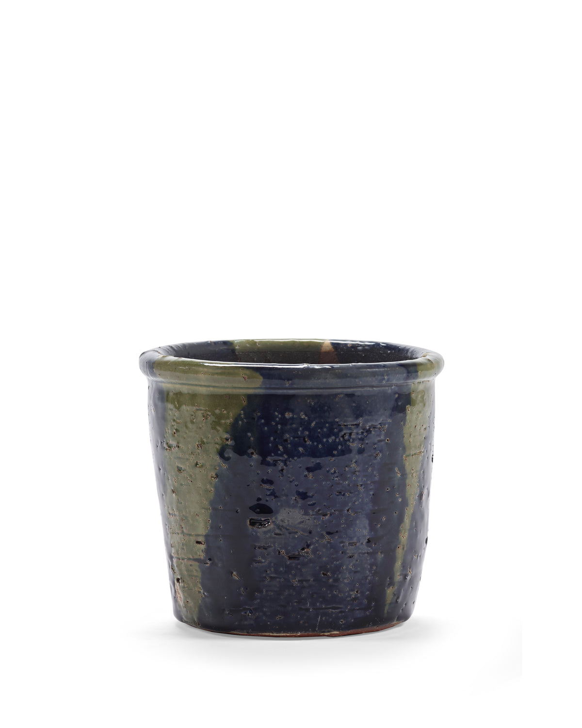 Glazed Shades - Vaso Da Fiori - M - Terracotta - Blu Grigio