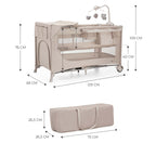 Lettino Da Viaggio 3In1 Joy 2 Con Accessori Beige