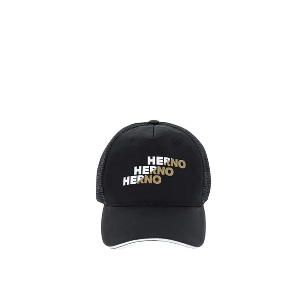 Herno - Casquette Filet Logo Baseball - Homme - Black