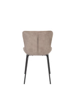 Junzo Rib - Juego de 2 sillas de comedor - Tela - Gris
