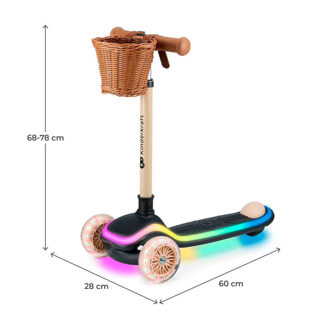Trottinette À Trois Roues À Led Raket Beige