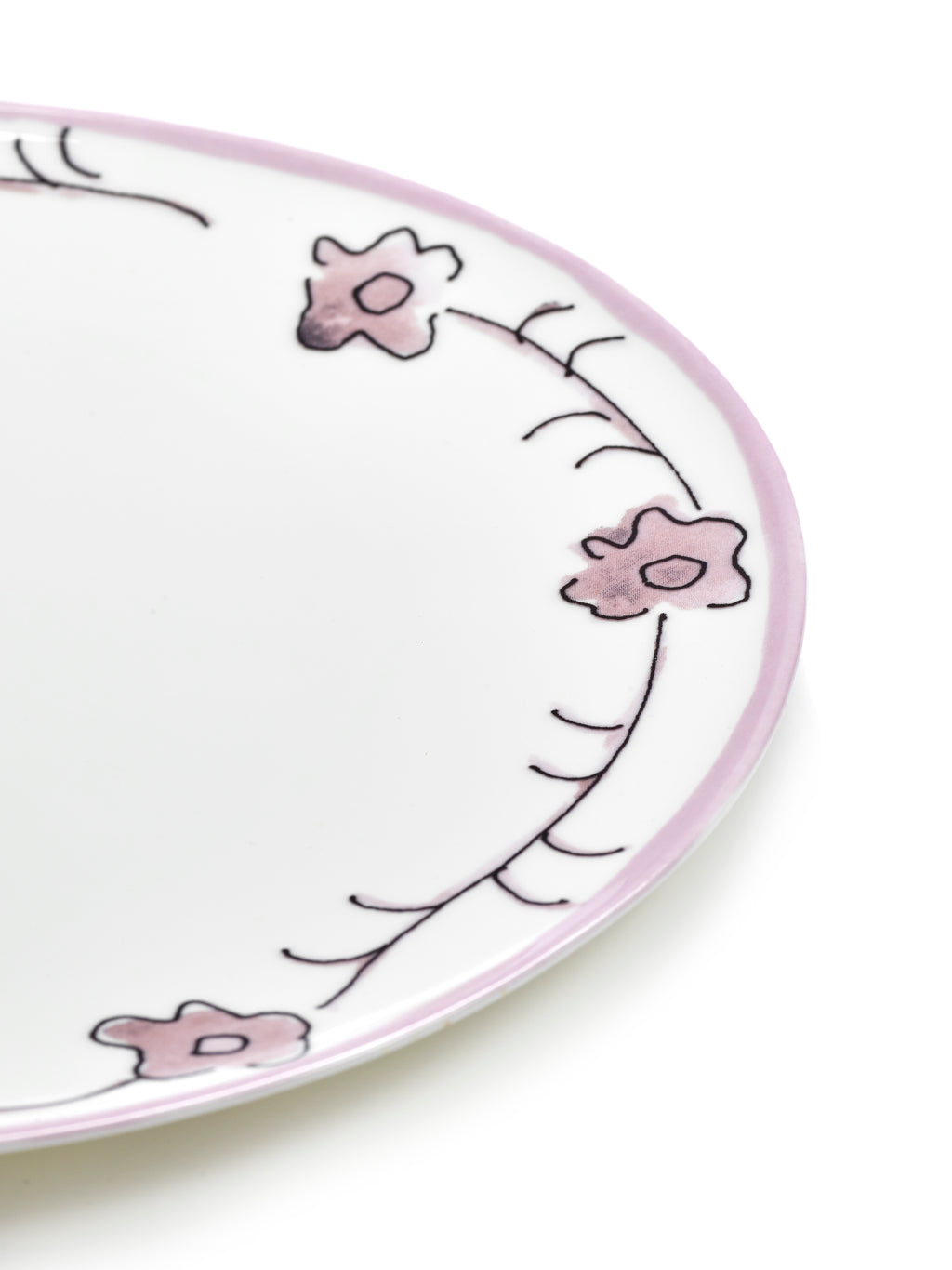 Midnight Flowers - Set Di 2 Piatti - M - Porcellana Bone China - Foncé Viola