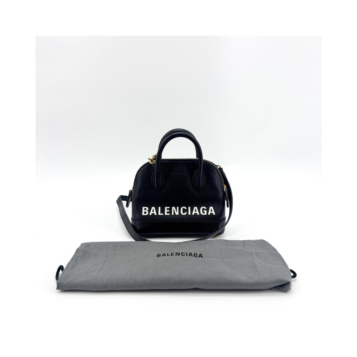 Balenciaga - Handväska Logo Ville Xxs Läder - Svart
