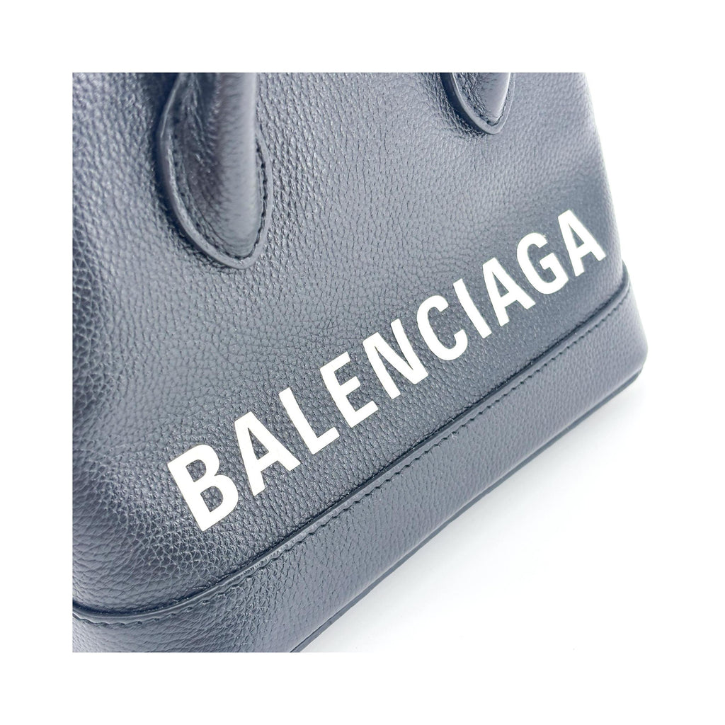 Balenciaga - Handväska Logo Ville Xxs Läder - Svart