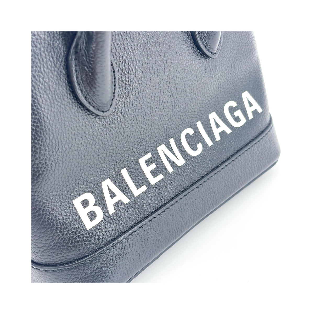 Balenciaga - Handväska Logo Ville Xxs Läder - Svart