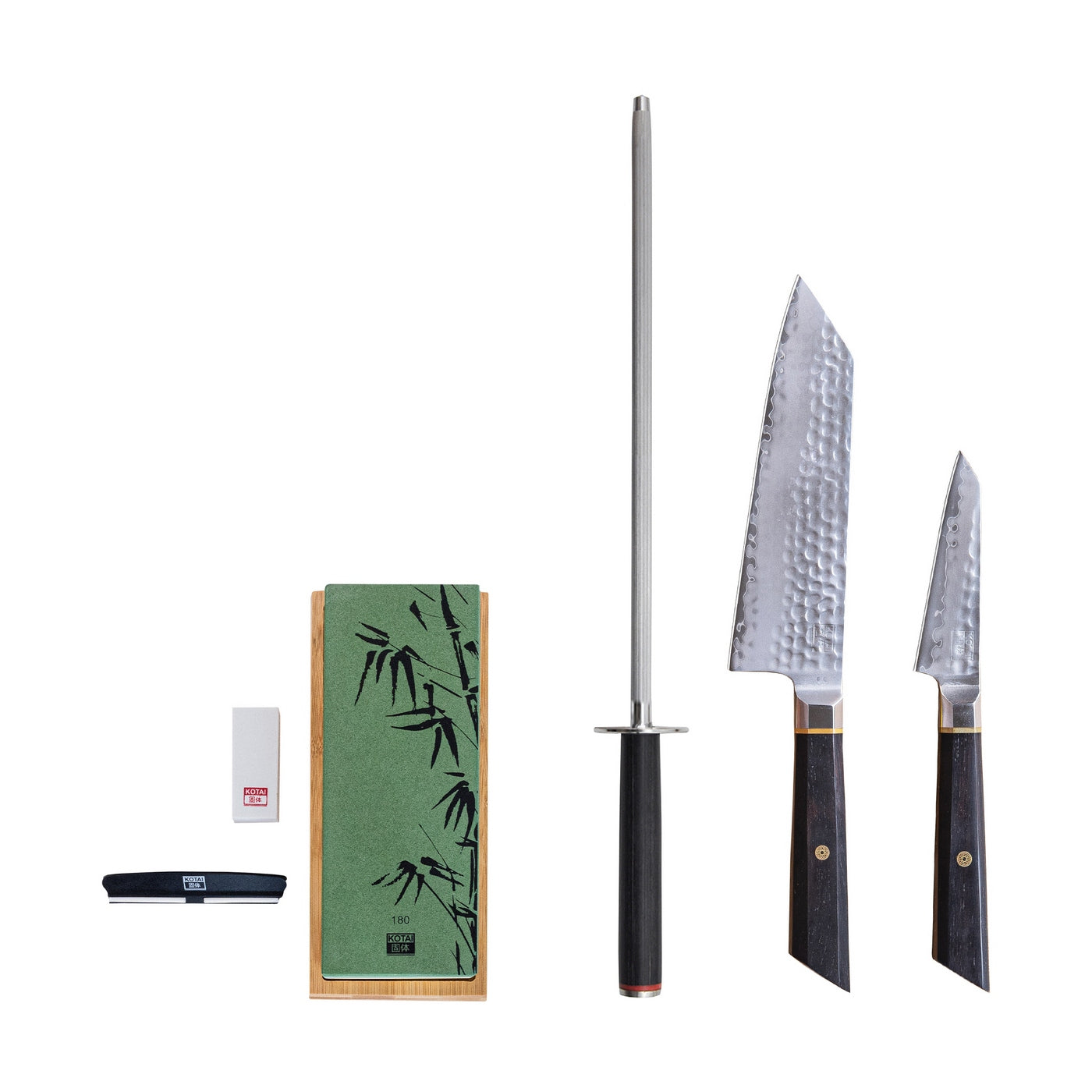 Colección Bunka San-Mai - Set Básico de 4 piezas: 2 cuchillos + 2 accesorios