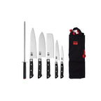 Hashi Classic Collection - Complete 7-Piece Travel Set: 5 Knives + 2 Accessories
