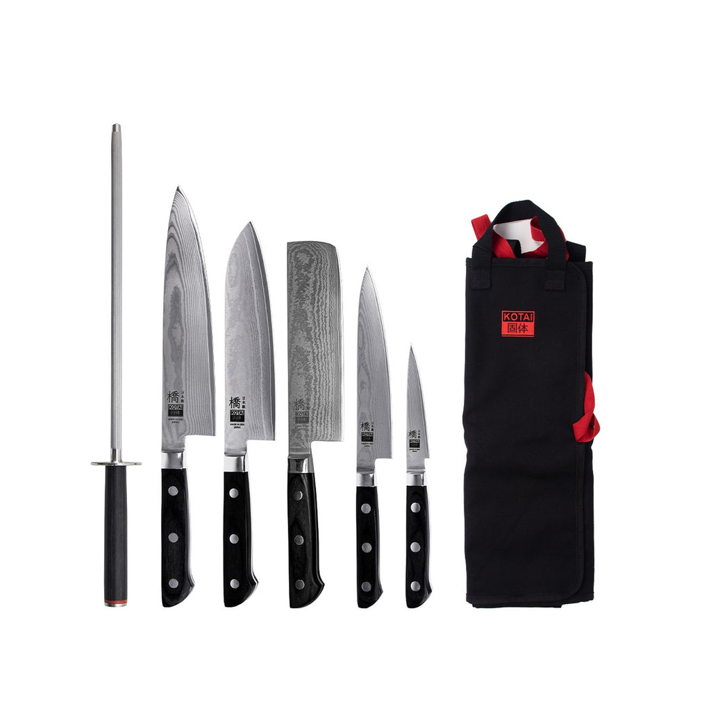 Colección Hashi Damas - Set Completo Nómada de 7 Piezas: 5 Cuchillos + 2 Accesorios