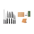 Hashi Tsuchime Collection - Deluxe Complete 10-Piece Set: 5 Knives + 5 Accessories