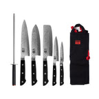 Hashi Tsuchime Collection - Complete Nomad 7-piece Set: 5 Knives + 2 Accessories