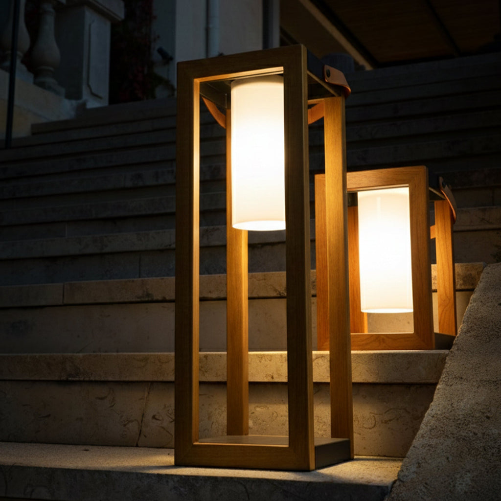 Seraphina - Lanterne Solaire - Aluminium - Marron